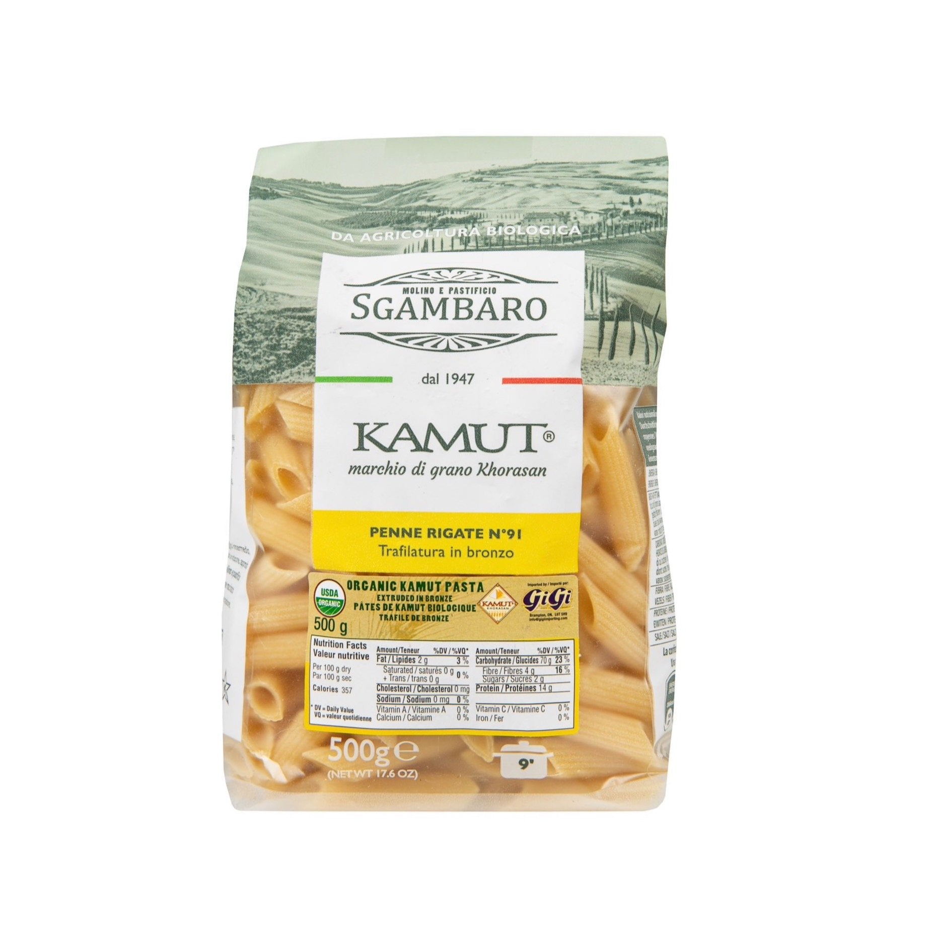 Buy Organic Khorasan Penne Rigate 500g • Online